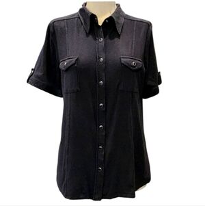 Peter Nygard Black Short Sleeve Tee